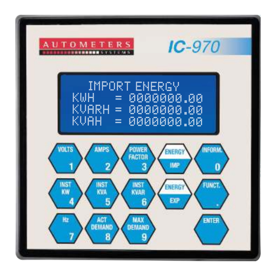 Autometers Systems IC 970 Manual de instalación y funcionamiento