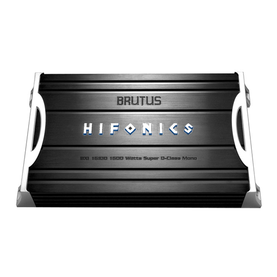 Hifionics Brutus BXI 1210D Посібник користувача