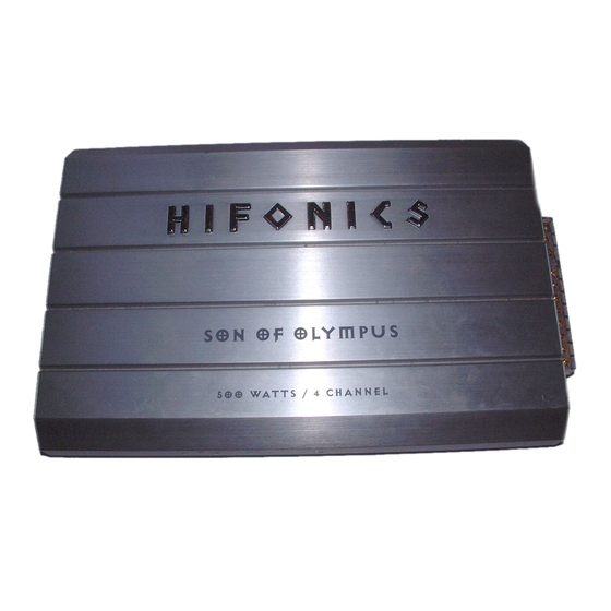 Hifonics Apollo Son of Europa Посібник з експлуатації