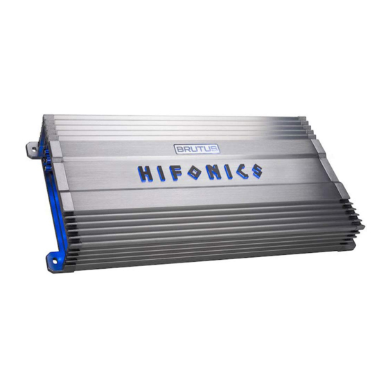 Hifonics BG-1000.4 Hızlı Başlangıç Kurulum Kılavuzu