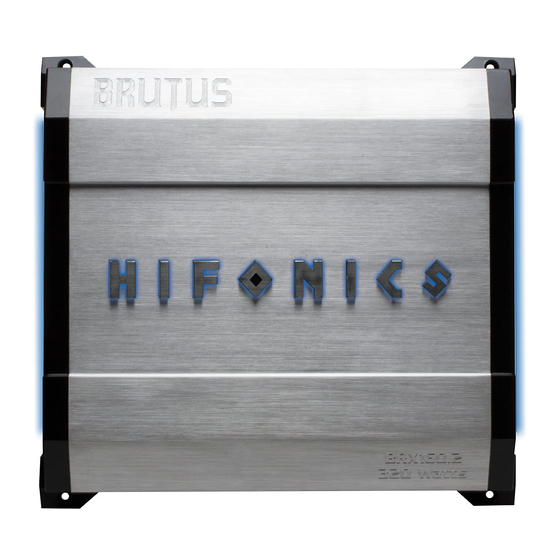 Hifonics BRUTUS BRX1200.4 Посібник користувача