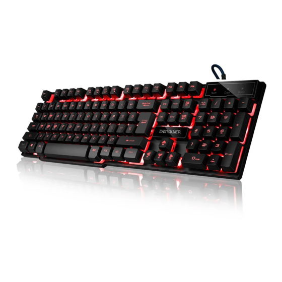 DBPOWER 3 COLORS BACKLIT GAMING KEYBOARD Manual