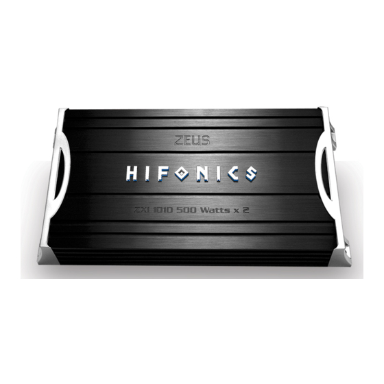 Hifonics ZEUS ZXi6010 Kullanıcı El Kitabı