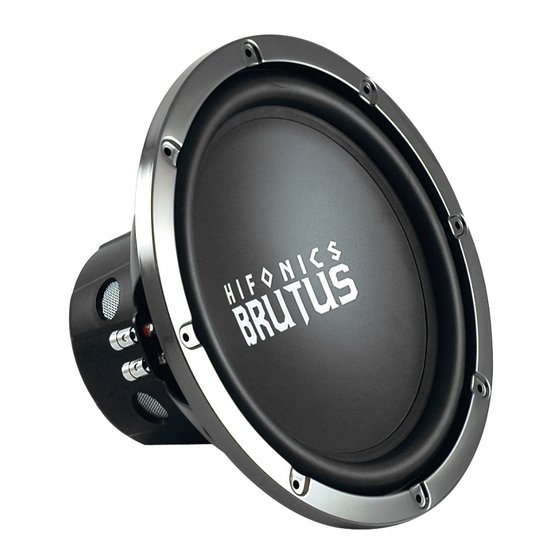 Hifonics Brutus BRZ12D4 Manual rápido