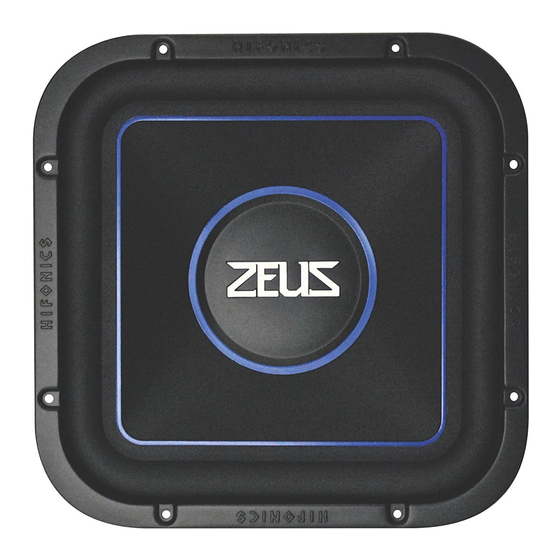 Hifonics Zeus ZS12 Посібник користувача та інструкція зі встановлення