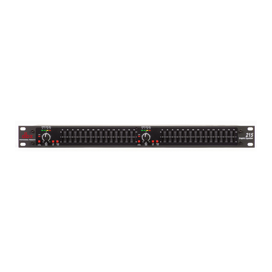 dbx 231 Teknik Özellikler