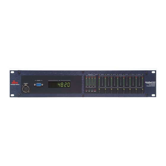 dbx DriveRack 4800 Spécifications