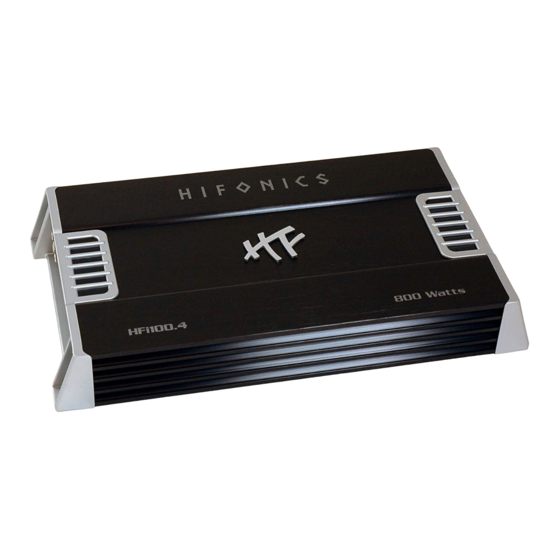 Hifonics HFi100.2 Посібник користувача