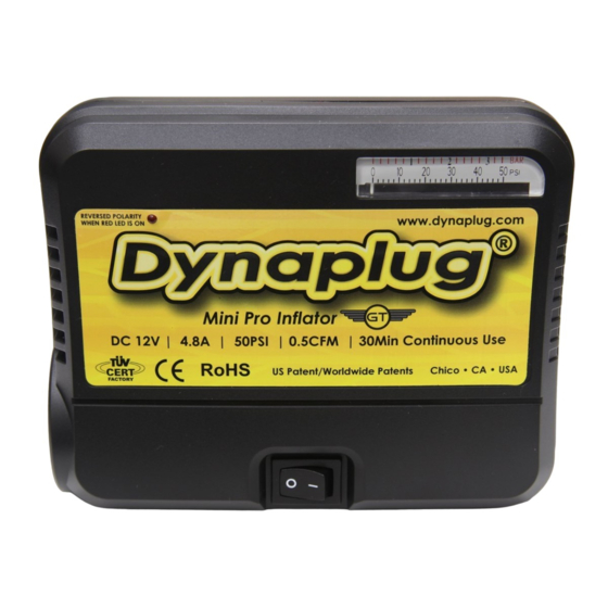 Dynaplug Mini Pro Inflator クイック・スタート・マニュアル