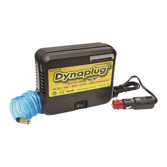 Dynaplug Mini Pro Inflator GT Quick Start Manual