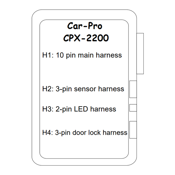 Autopage Car-Pro CPX-2200 Handbuch für Installation und Betrieb