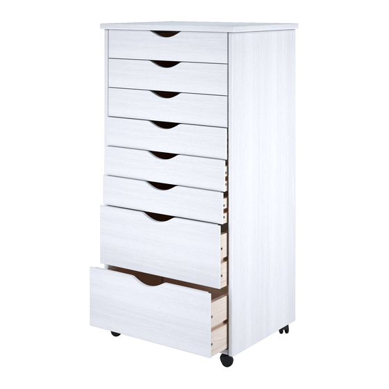 adeptus 6+2 Drawer Wide Roll Cart 76182 Инструкция по сборке Руководство