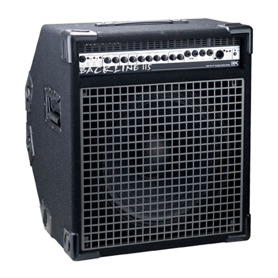 Gallien-Krueger Backline 110 オーナーズマニュアル