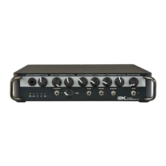 Gallien-Krueger Legacy 1200 Instrukcja obsługi