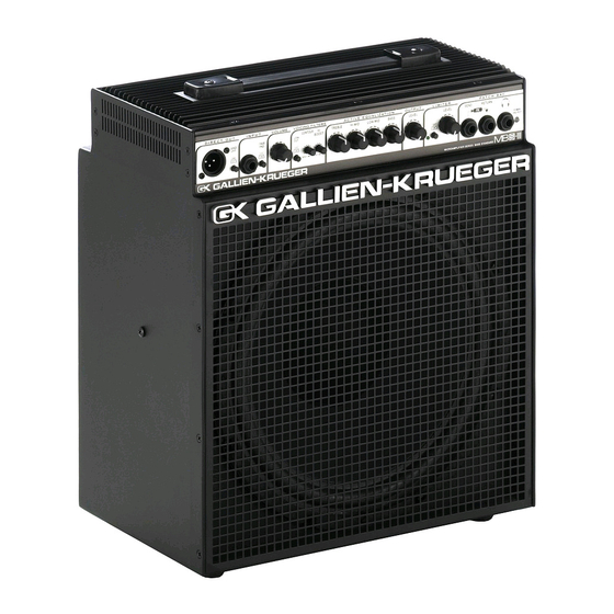 Gallien-Krueger MB150S-112III 소유자 매뉴얼