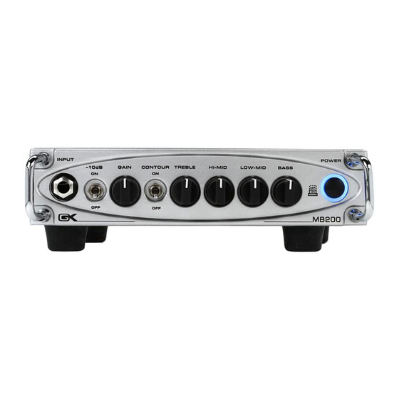 Gallien-Krueger MB200 Руководство пользователя