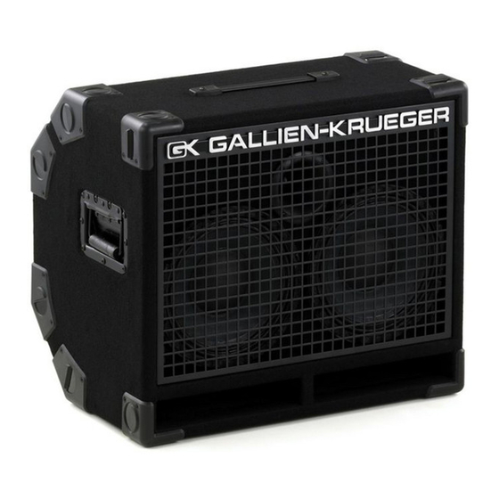 Gallien-Krueger 115RBH Посібник користувача