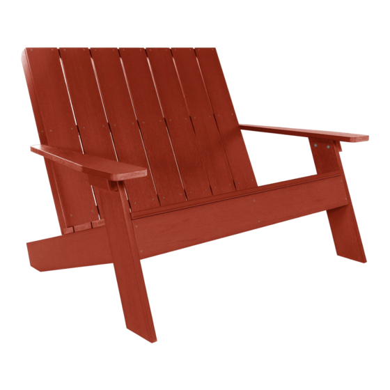 highwood Adirondack Barcelona Double Wide Modern Chair AD-CHRAD02 Manual de montaje