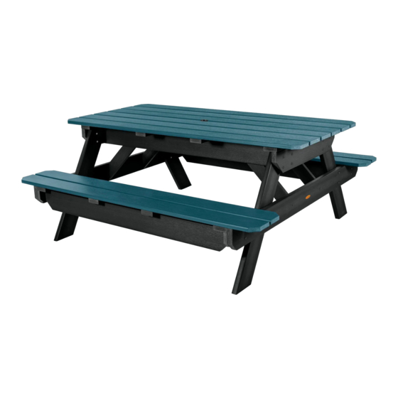 highwood Hometown Picnic Table TBL-HI02 Manual de montaje