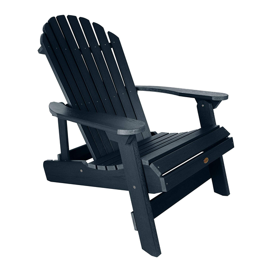 highwood King Hamilton Folding & Reclining Adirondack Chair Manuel d'assemblage