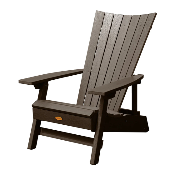 highwood Manhatten Adirondack Chair Manuale di montaggio