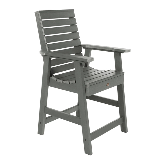 highwood Weatherly Counter Chair with Arms Montageanleitung