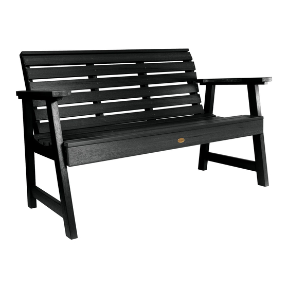 highwood Weatherly Garden Bench Посібник з монтажу