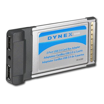 Dynex dx-uc202 - USB 2.0 PCMCIA Notebook Card Manual de instalación