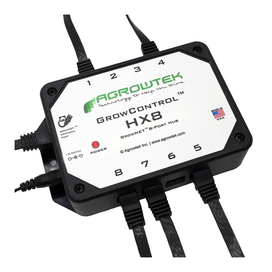 Agrowtek HX8 GrowNET Manuale di istruzioni