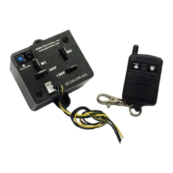 GAMA Electronics LRF24V1PR-ASL-WPTX Manual de instruções