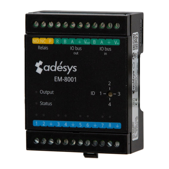 Adesys Octalarm EM-8001 Швидкий старт