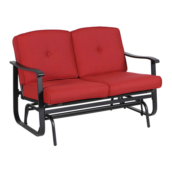 Mainstays Belden Park Outdoor Loveseat Glider Chair MSS129900298078 Assembly And Care Manual