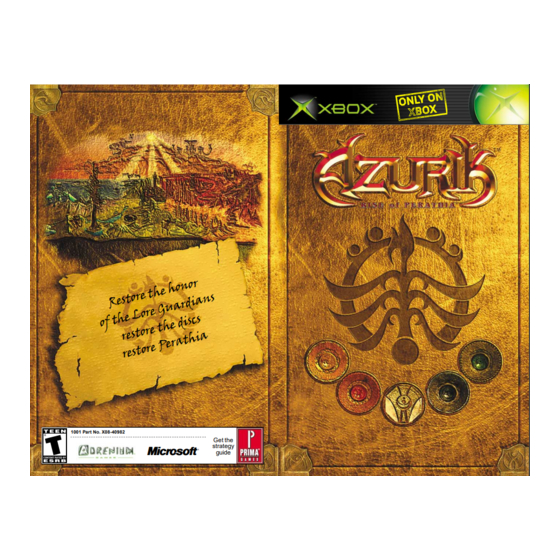 GAMES MICROSOFT XBOX AZURIK-RISE OF PARTHIA Handmatig