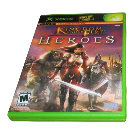 GAMES MICROSOFT XBOX KINGDOM UNDER HEROES マニュアル