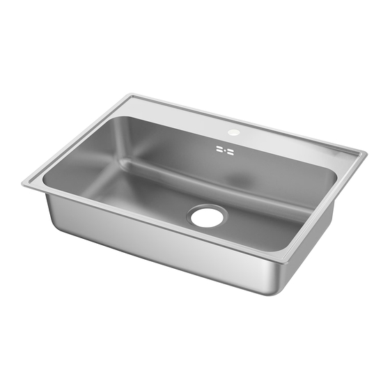 IKEA BOHOLMEN 2 BOWL INSET SINK 30X20 Інструкція з експлуатації