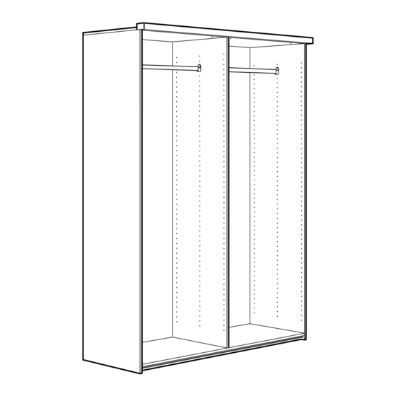 IKEA ELGA WARDROBE FRAME 57X23X80 Manual de instruções