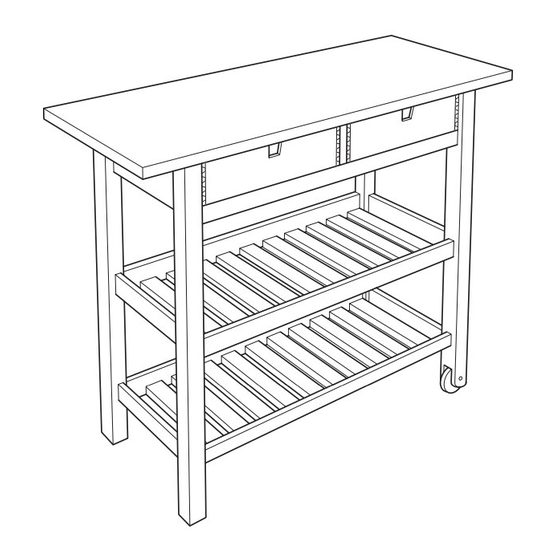 IKEA FORHOJA KITCHEN CART 39 3/8X16 7/8