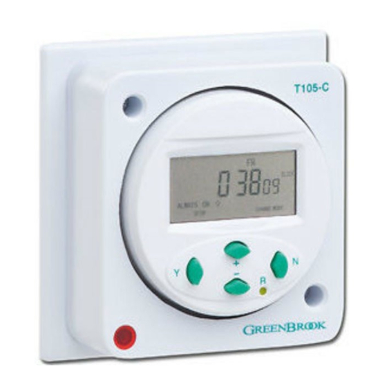 Green Brook T105-C Instruções de funcionamento simplificadas