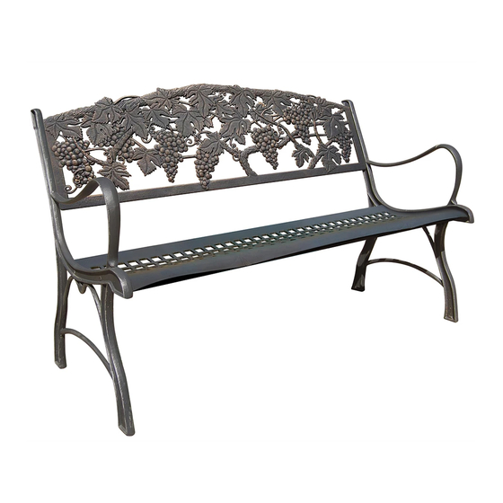 GARDECO Cast Iron Bench Assembly