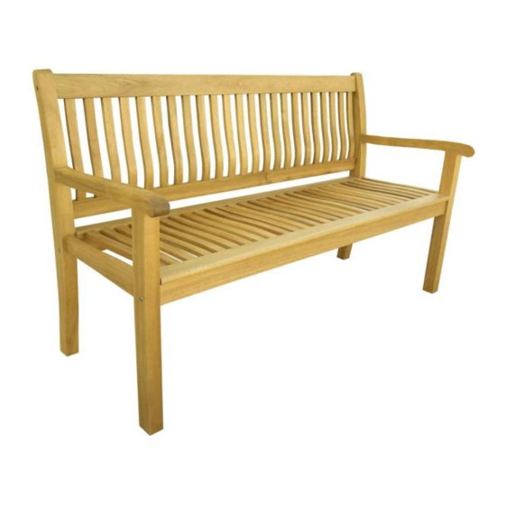 Garden Gear Acacia Garden 3-Seater Bench Інструкція з експлуатації