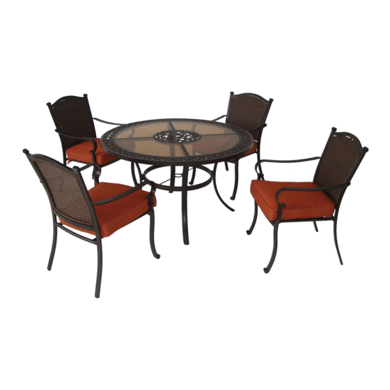 Garden Oasis CORNELL 48? ROUND DINING TABLE Посібник користувача