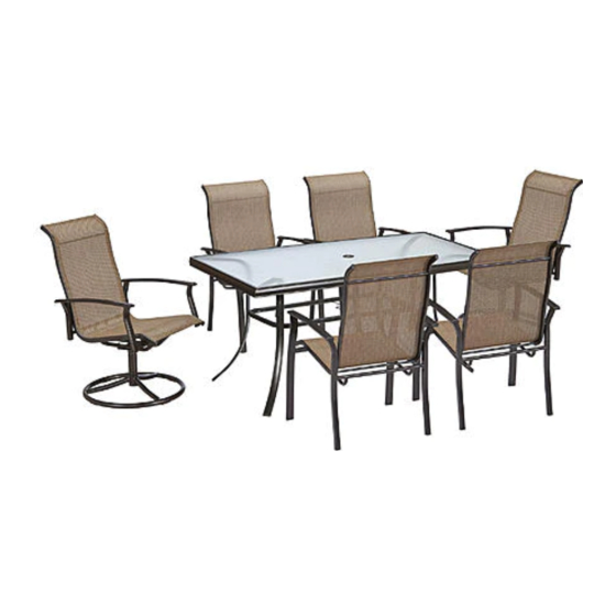 Garden Oasis Saratoga 7 PC Dining Set 소유자 매뉴얼