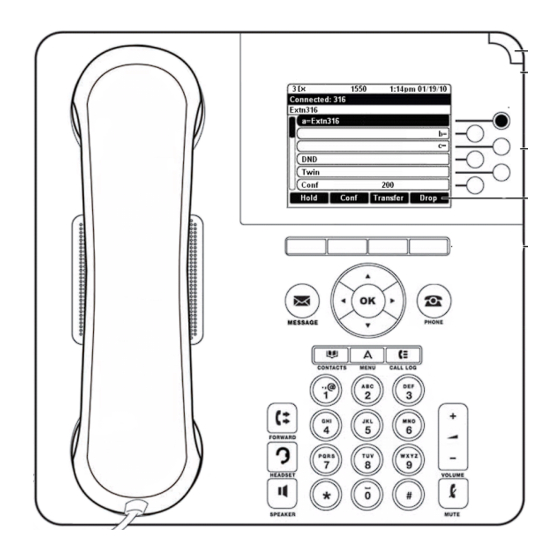 Avaya 9630G Deskphone Edition Referensi Cepat