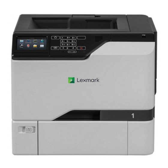 Lexmark CS820de Краткая справка