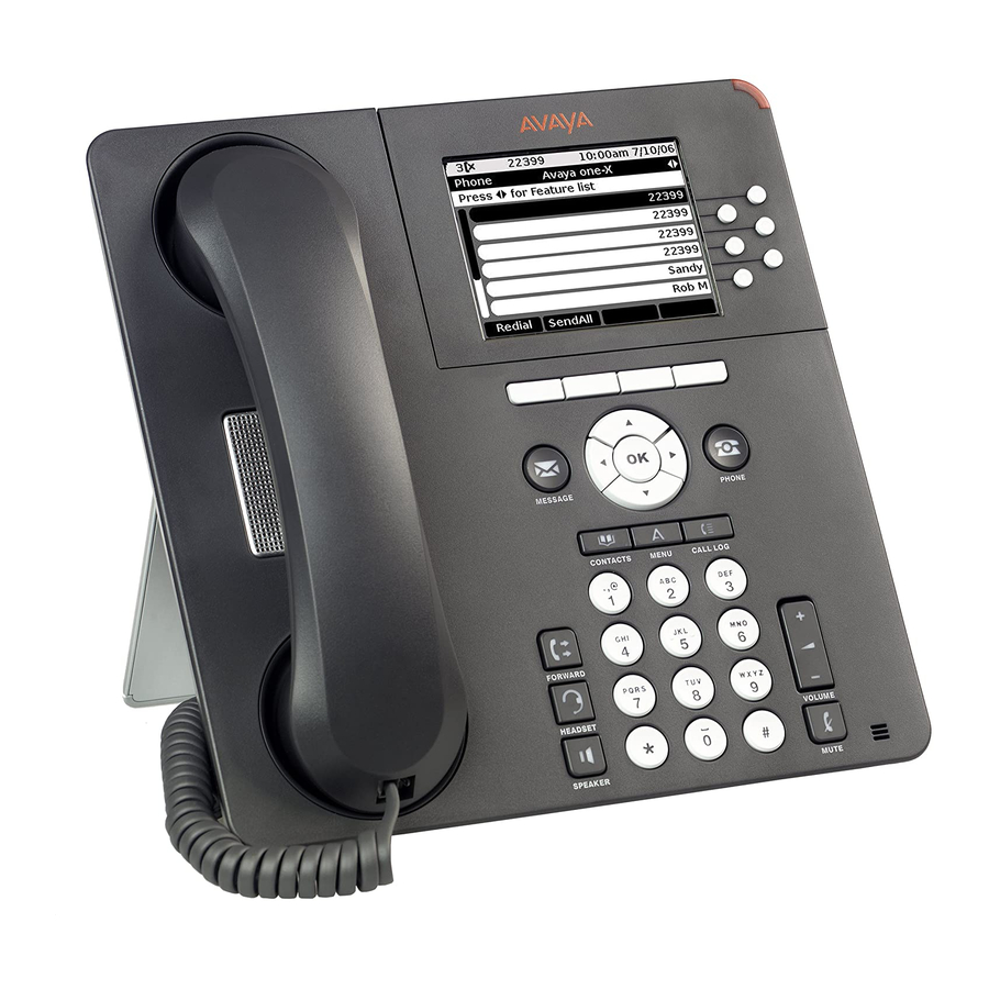 Avaya one-X Deskphone Edition Podręcznik użytkownika