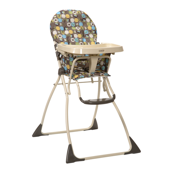 Cosco Flat Fold High Chair 03354 Kullanıcı Kılavuzu