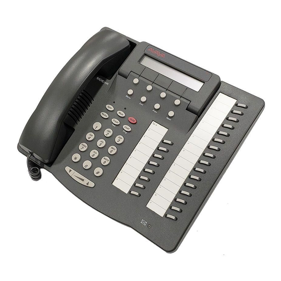 Avaya Definity 6416D+M Snelle referentiekaart