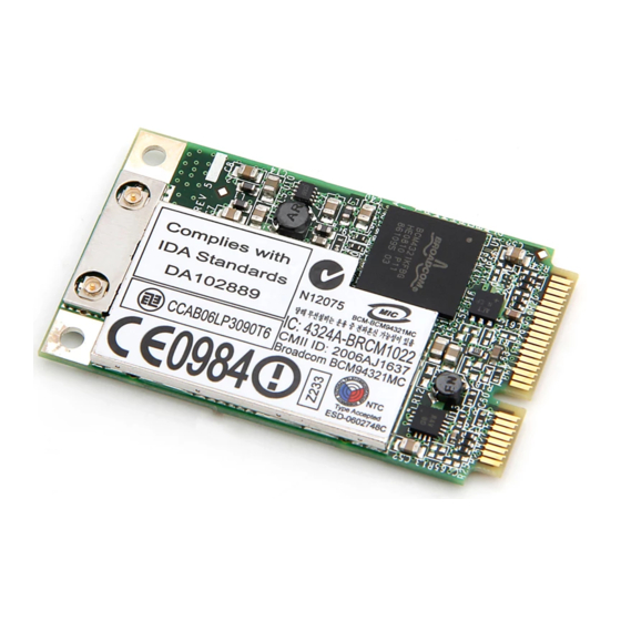 Broadcom BCM94321MC Podręcznik użytkownika