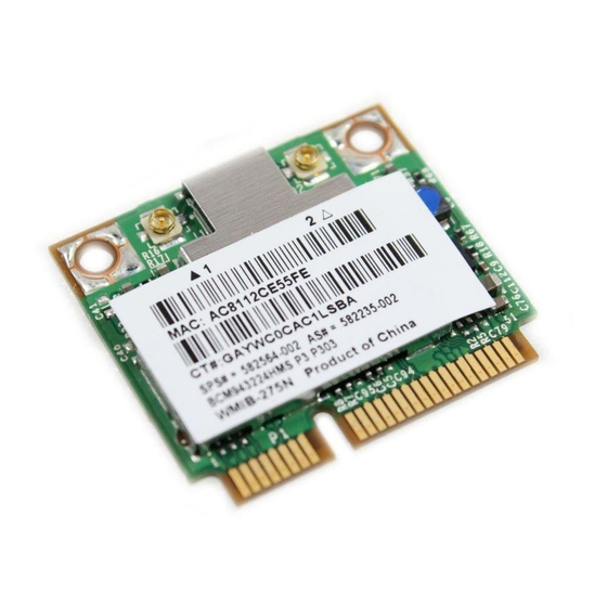 Broadcom BCM943224HMS Kullanıcı Kılavuzu