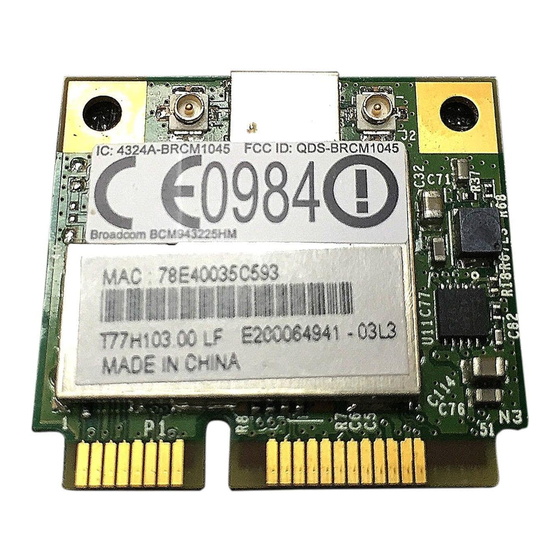 Broadcom BCM943225HM Podręcznik użytkownika